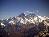 1 Kathmandu Mountain Flight 2 Taweche, Nuptse, Everest, Lhotse, Ama Dablam This view from the Kathmandu Mountain includes Taweche, Nuptse, Everest, Lhotse, and Ama Dablam.